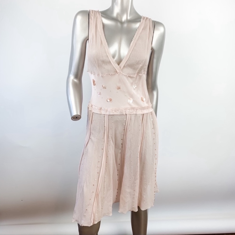 Max Studio Silk Sequin Dress Sz S